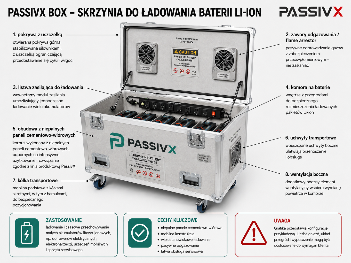 PassivX BOX – skrzynia do bezpiecznego ładowania baterii litowo-jonowych