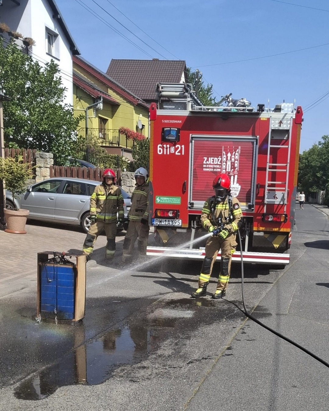 Pożar domowego magazynu energii LiFePO₄ w Kozowie — gaszenie