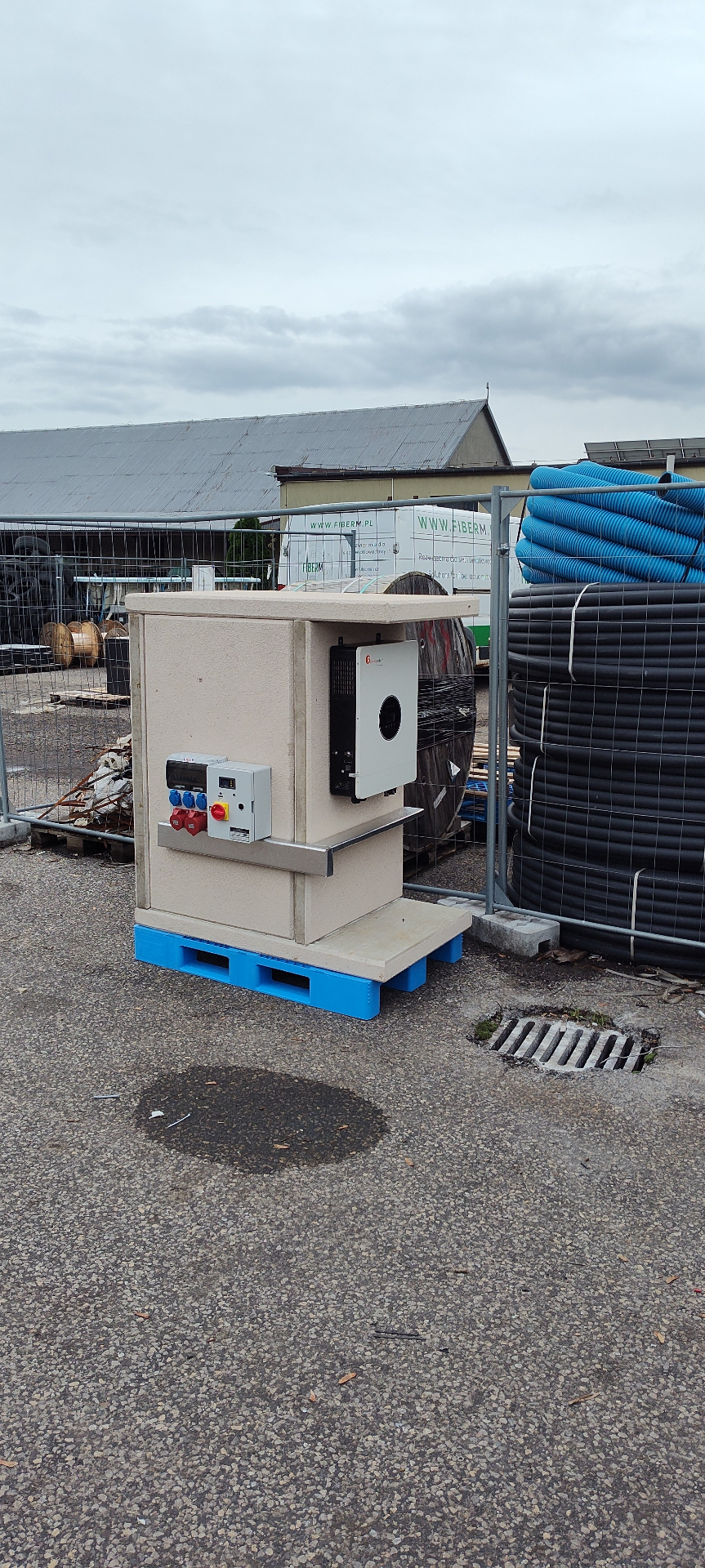 PassivX 60 kWh enclosure front view with distribution panel